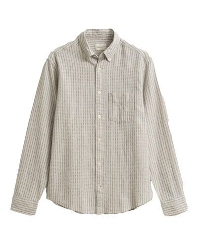 Gant - Reg Linen Stripe Hemd - Faded Beige